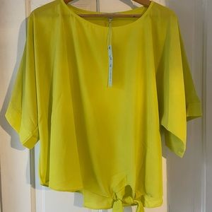 She & Sky NWT neon yellow blouse